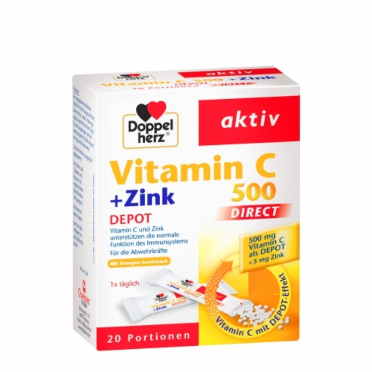Doppelherz Aktiv vitamin C 500 + Cink direkt 20 kesica